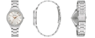 Bulova Women's Embellished Silver-Tone Stainless Steel Bracelet Watch 32mm